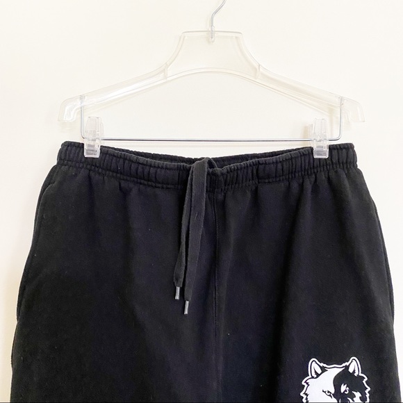 Holloway Mens Black Athletic Fleece Wolf Cotton Blend Loungewear Sweatpants - Picture 4 of 9